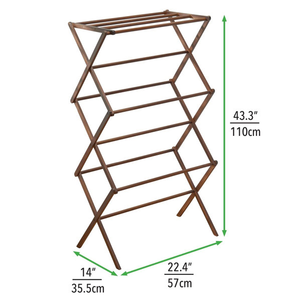 Rebrilliant Wood Foldable Accordion Drying Rack Wayfair.co.uk